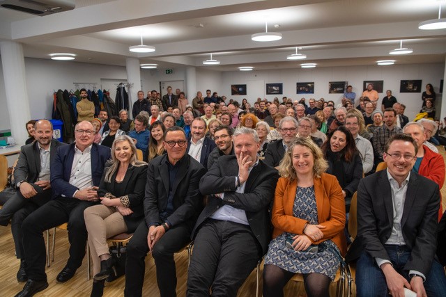 Les invités, avec Julien Eggenberger, président du Cercle ouvrier lausannois